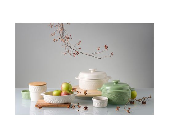 Кастрюля жаропрочная Country Mill, 1,9 л, светло-зеленая, Liberty Jones, фото , изображение 7