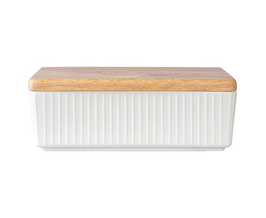 Масленка с крышкой из каучукового дерева Soft Ripples, Dual Glazing, Liberty Jones, фото , изображение 4