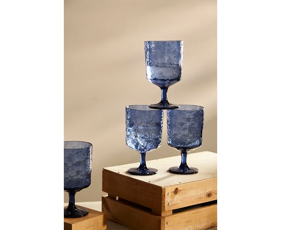 Набор бокалов для вина Arctic, 280 мл, синий, 4 шт., Liberty Jones, фото , изображение 3