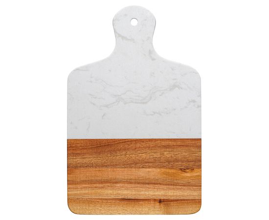 Доска сервировочная Marm, 21,5х33,5 см, белый мрамор/акация, Liberty Jones, фото 