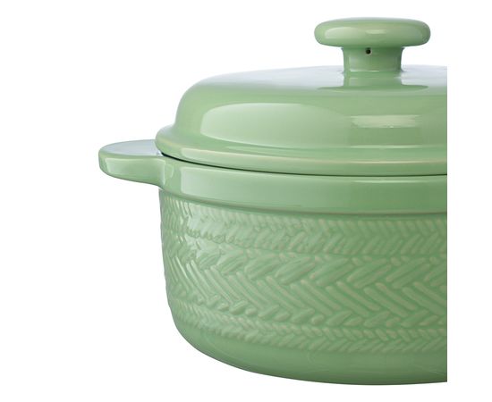 Кастрюля жаропрочная Country Mill, 1,9 л, светло-зеленая, Liberty Jones, фото , изображение 6