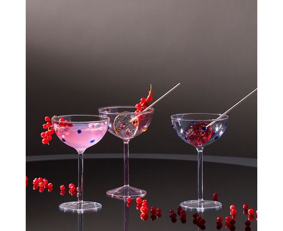 Креманка Pom-pon, 225 мл, прозрачная/синяя, Liberty Jones, фото , изображение 4