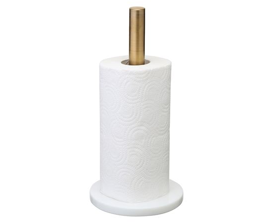 Держатель для бумажных полотенец Marm, 31,5 см, белый/золотистый., Liberty Jones, фото , изображение 2
