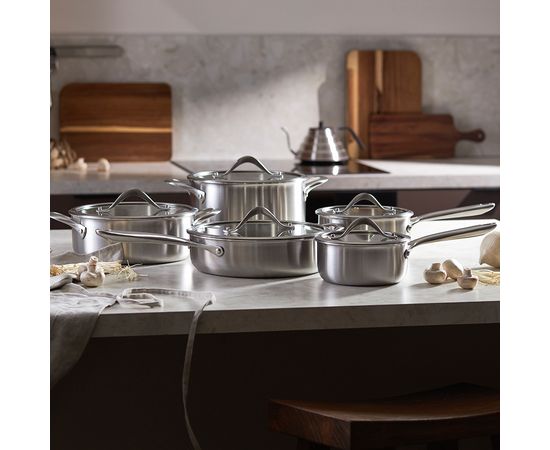 Кастрюля с крышкой 3Ply Etalon, d 24 см, 6 л, Liberty Jones, фото , изображение 3