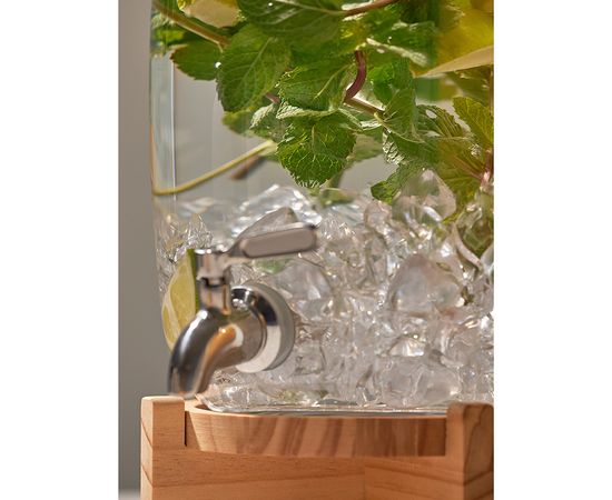 Диспенсер для напитков на деревянной подставке Flo, 5,4 л, Liberty Jones, фото , изображение 6