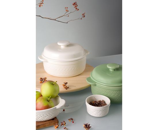 Кастрюля жаропрочная Country Mill, 1,9 л, светло-зеленая, Liberty Jones, фото , изображение 3