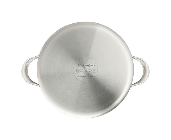 Кастрюля с крышкой 3Ply Etalon, d 24 см, 6 л, Liberty Jones, фото , изображение 10