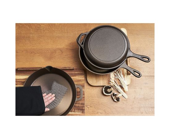 Губка кольчужная для чистки чугуна и нержавеющей стали, 20х15 см, Liberty Jones, фото , изображение 4