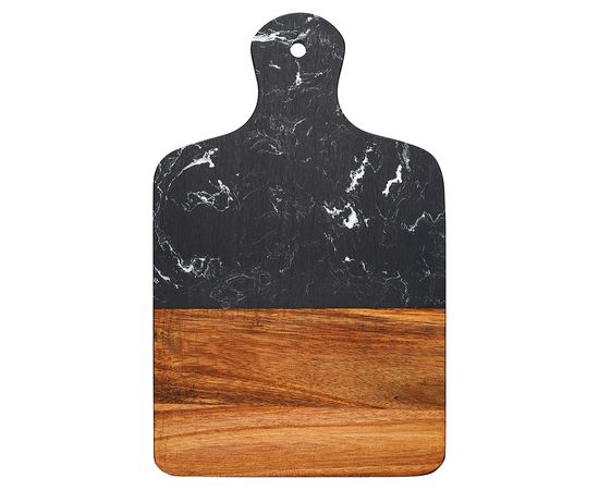 Доска сервировочная Marm, 21,5х33,5 см, черный мрамор/акация, Liberty Jones, фото 