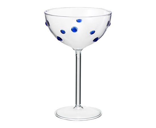 Креманка Pom-pon, 225 мл, прозрачная/синяя, Liberty Jones, фото 