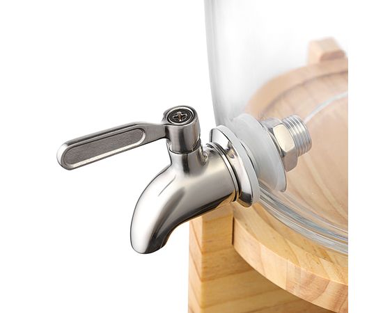 Диспенсер для напитков на деревянной подставке Flo, 5,4 л, Liberty Jones, фото , изображение 8