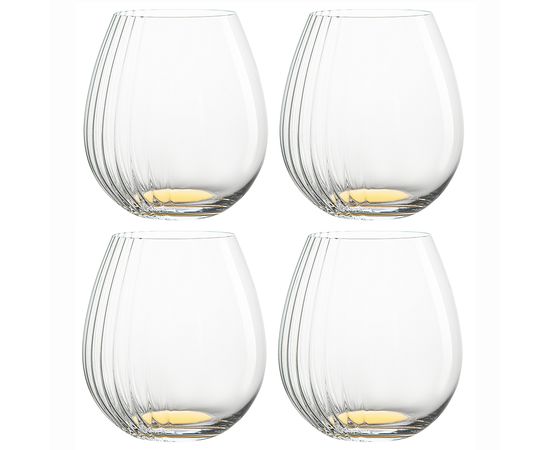 Набор бокалов для вина Alice, 610 мл, золотистые, 4 шт., Liberty Jones, фото 