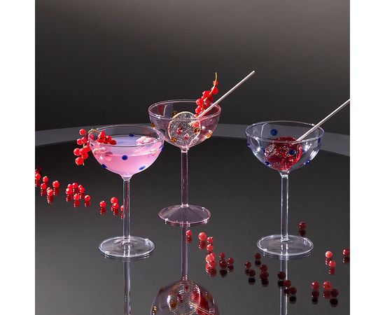 Креманка Pom-pon, 225 мл, прозрачная/синяя, Liberty Jones, фото , изображение 3