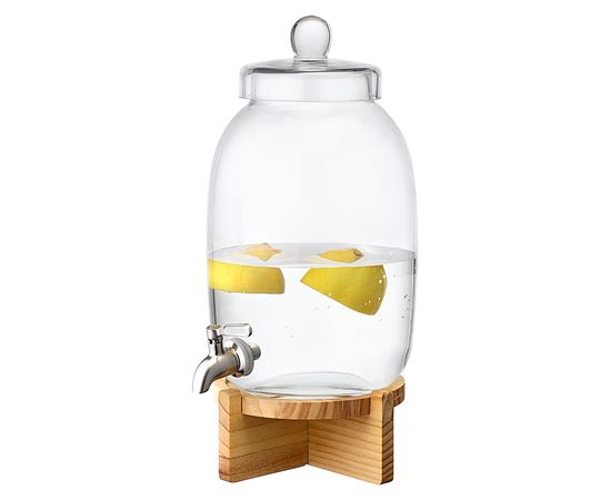 Диспенсер для напитков на деревянной подставке Flo, 5,4 л, Liberty Jones, фото , изображение 7