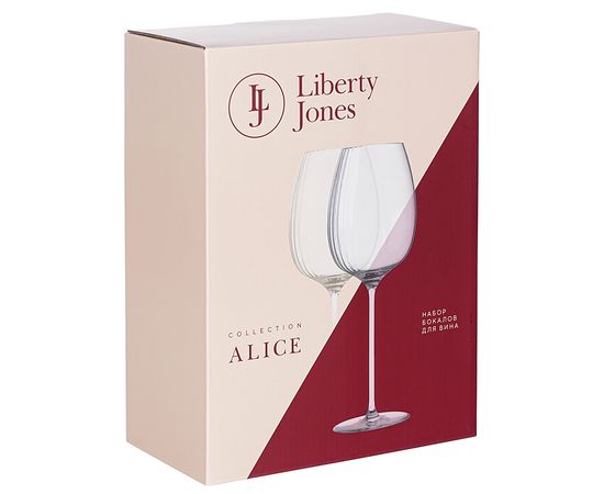 Набор бокалов для вина Alice в подарочной упаковке, 520 мл, 2 шт., Liberty Jones, фото , изображение 11