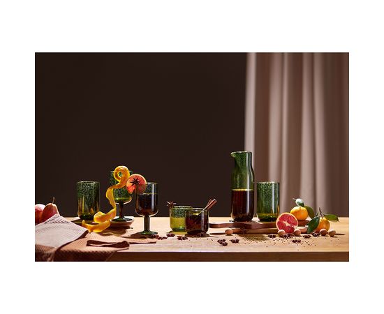 Набор бокалов для вина Flowi, 410 мл, темно-зеленые, 2 шт., Liberty Jones, фото , изображение 2