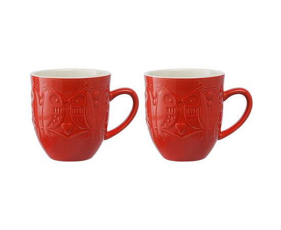 Набор кружек Birds of Paradise, 500 мл, красные, 2 шт., Liberty Jones, фото 