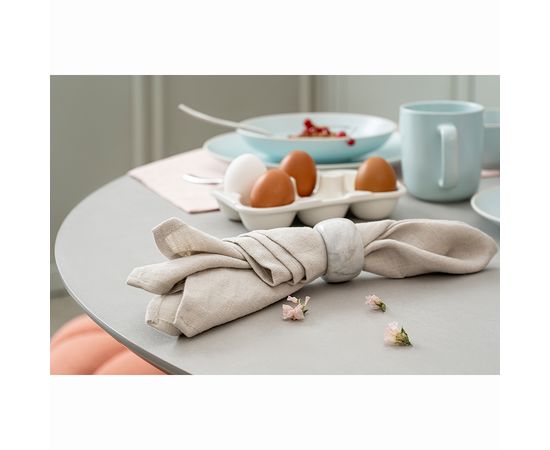 Набор колец для салфеток Marm, d 5 см, белый мрамор, 2 шт., Liberty Jones, фото , изображение 5