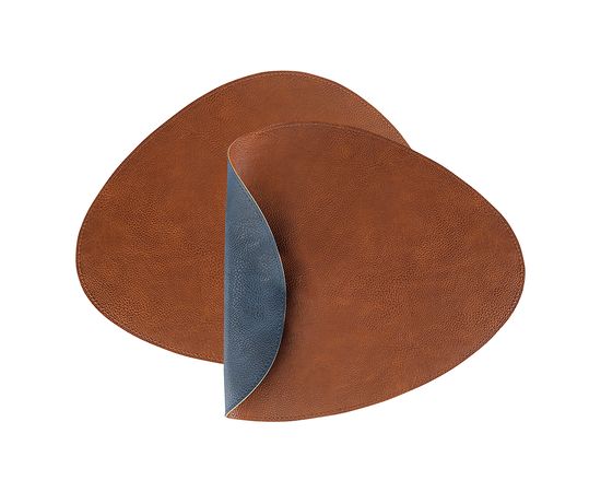 Набор из 2-х двухсторонних сервировочных салфеток Drop, 33х41 см, синий/коричневый, Liberty Jones, фото , изображение 5