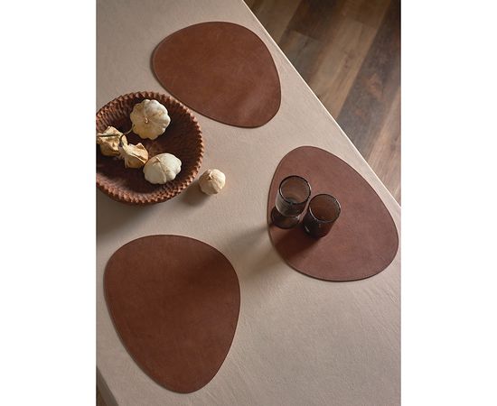 Набор из 2-х двухсторонних сервировочных салфеток Drop, 33х41 см, синий/коричневый, Liberty Jones, фото , изображение 2