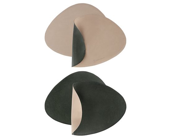 Набор из 4-х двухсторонних сервировочных салфеток Drop, 33х41 см, зеленый/бежевый, Liberty Jones, фото 