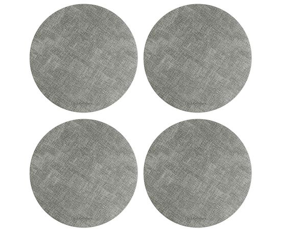Набор из 4-х сервировочных салфеток Leanera, d 35 см, серые, Liberty Jones, фото 