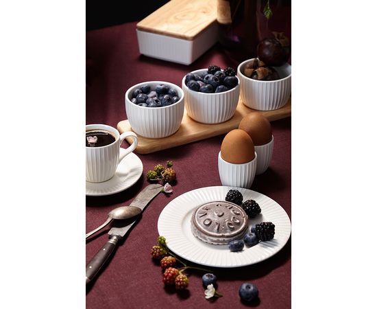 Набор из 3 чаш на деревянной подставке Soft Ripples, Dual Glazing, 200 мл, Liberty Jones, фото , изображение 4