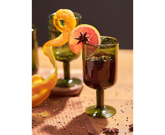 Набор бокалов для вина Flowi, 410 мл, темно-зеленые, 2 шт., Liberty Jones, фото , изображение 5