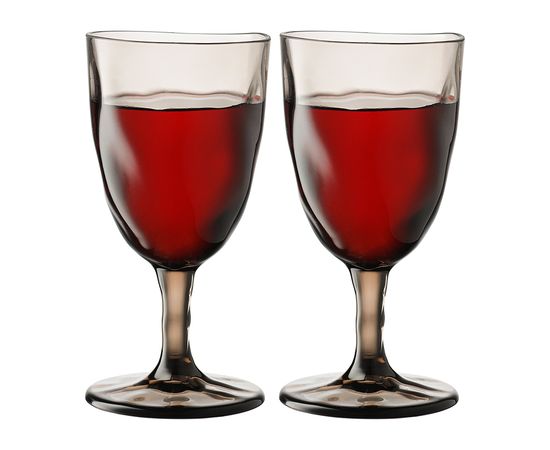 Набор бокалов для вина Hollow, 430 мл, серо-коричневый, 4 шт., Liberty Jones, фото , изображение 9