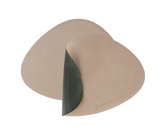 Набор из 4-х двухсторонних сервировочных салфеток Drop, 33х41 см, зеленый/бежевый, Liberty Jones, фото , изображение 2