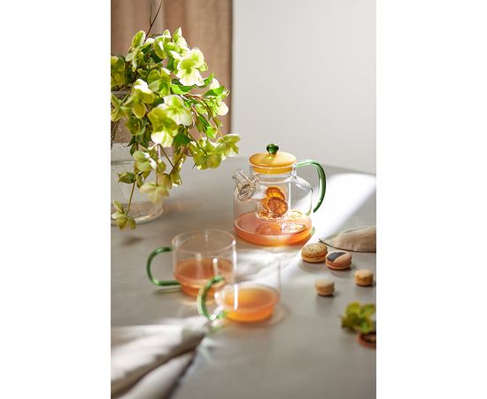 Набор кружек Orb, 400 мл, прозрачные/зеленые, 2 шт., Liberty Jones, фото , изображение 4