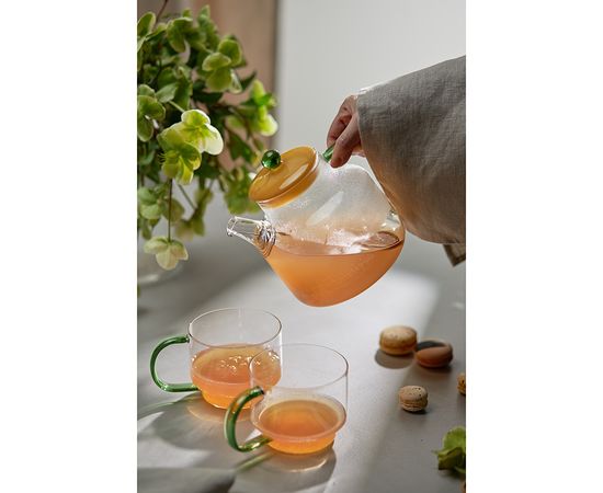 Набор кружек Orb, 400 мл, прозрачные/зеленые, 2 шт., Liberty Jones, фото , изображение 2