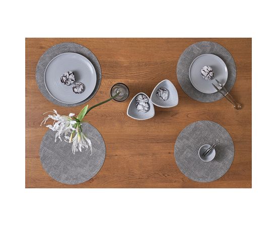 Набор из 4-х сервировочных салфеток Leanera, d 35 см, серые, Liberty Jones, фото , изображение 3
