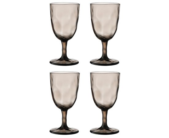 Набор бокалов для вина Hollow, 430 мл, серо-коричневый, 4 шт., Liberty Jones, фото 