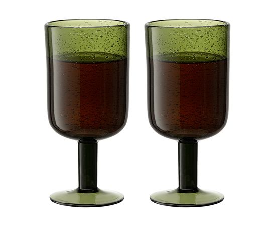Набор бокалов для вина Flowi, 410 мл, темно-зеленые, 2 шт., Liberty Jones, фото , изображение 8