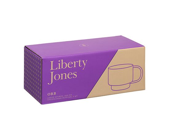 Набор кружек Orb, 400 мл, прозрачные/зеленые, 2 шт., Liberty Jones, фото , изображение 10
