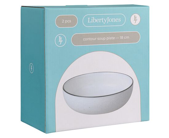 Набор глубоких тарелок Contour, 800 мл, 2 шт., Liberty Jones, фото , изображение 13