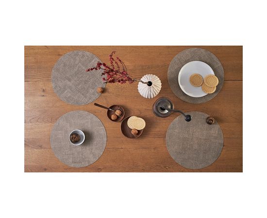 Набор из 4-х сервировочных салфеток Leanera, d 35 см, песочные, Liberty Jones, фото , изображение 5