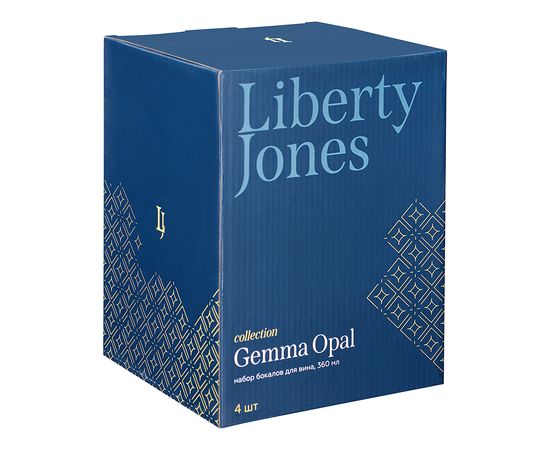 Набор бокалов для вина Gemma Opal, 360 мл, 4 шт., Liberty Jones, фото , изображение 8
