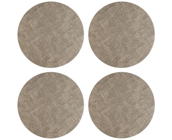 Набор из 4-х сервировочных салфеток Leanera, d 35 см, песочные, Liberty Jones, фото 