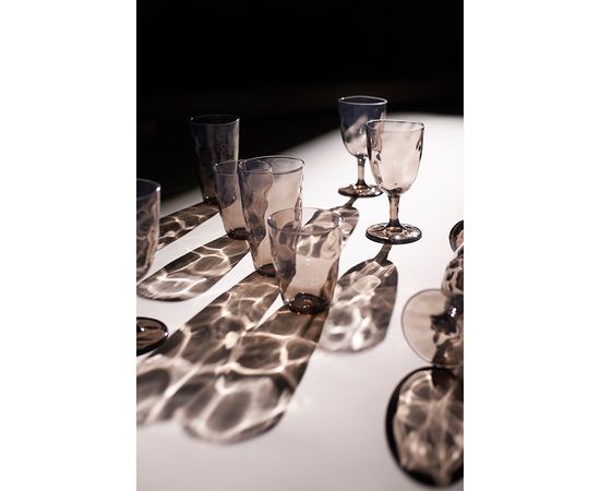 Набор бокалов для вина Hollow, 430 мл, серо-коричневый, 4 шт., Liberty Jones, фото , изображение 7