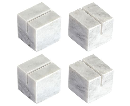 Набор держателей для именных карт Marm, белый мрамор, 4 шт., Liberty Jones, фото 