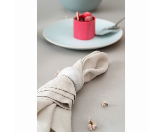 Набор колец для салфеток Marm, d 5 см, белый мрамор, 2 шт., Liberty Jones, фото , изображение 6