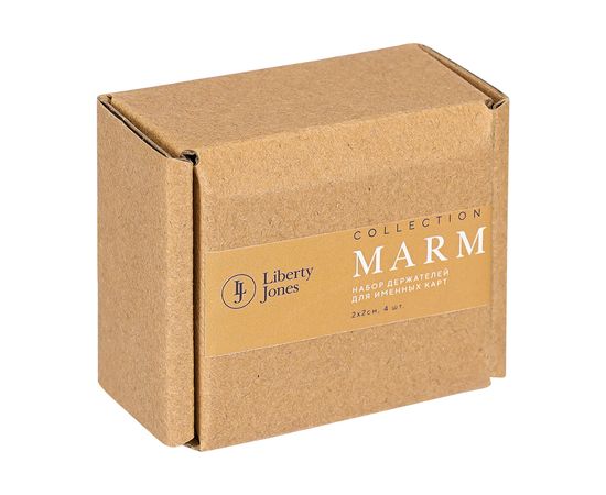 Набор держателей для именных карт Marm, белый мрамор, 4 шт., Liberty Jones, фото , изображение 3