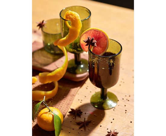 Набор бокалов для вина Flowi, 410 мл, темно-зеленые, 2 шт., Liberty Jones, фото , изображение 6