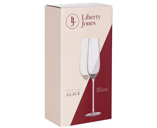 Набор бокалов для шампанского Alice в подарочной упаковке, 200 мл, 2 шт., Liberty Jones, фото , изображение 9