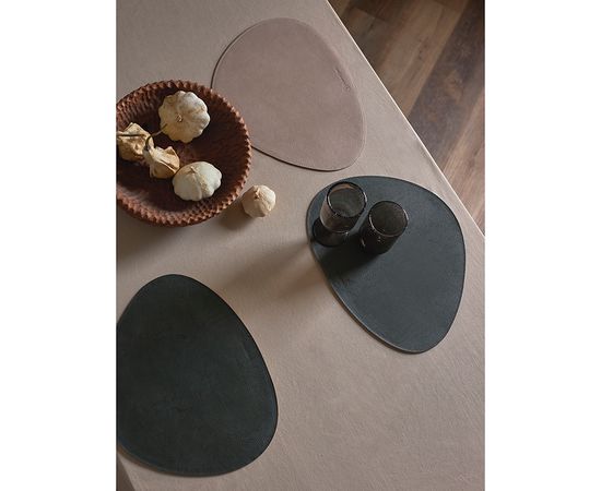 Набор из 4-х двухсторонних сервировочных салфеток Drop, 33х41 см, зеленый/бежевый, Liberty Jones, фото , изображение 4