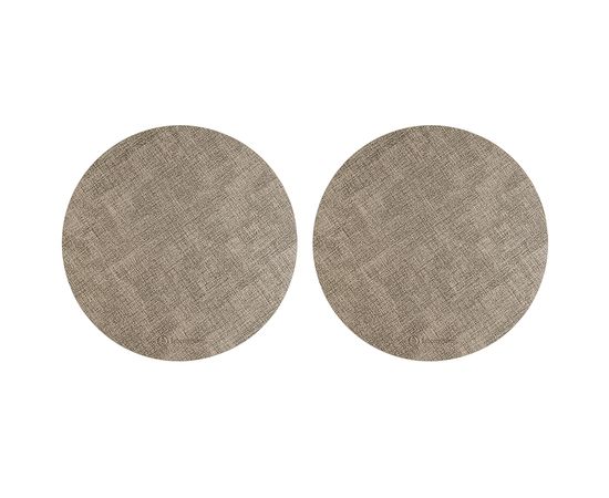 Набор из 2-х сервировочных салфеток Leanera, d 35 см, песочные, Liberty Jones, фото 