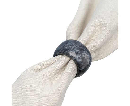 Набор колец для салфеток Marm, d 5 см, черный мрамор, 2 шт., Liberty Jones, фото , изображение 4