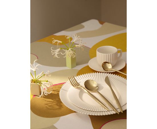 Набор столовых приборов Globe, золотистые, 16 пред., Liberty Jones, фото , изображение 3